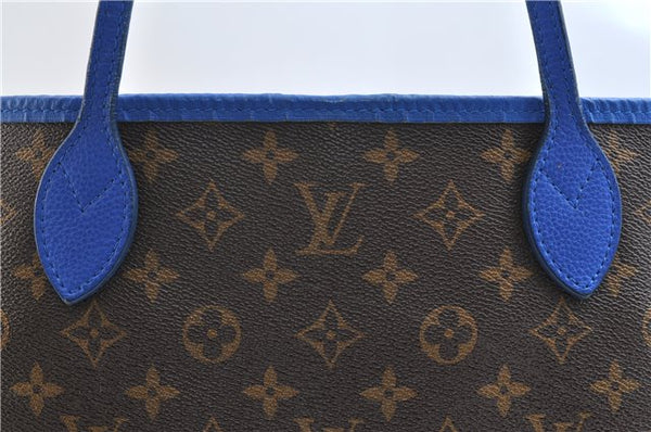 Auth Louis Vuitton Monogram Ikat Flower Neverfull GM Tote Bag M40875 Blue 9283E