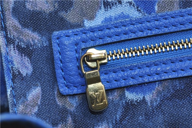 Auth Louis Vuitton Monogram Ikat Flower Neverfull GM Tote Bag M40875 Blue 9283E