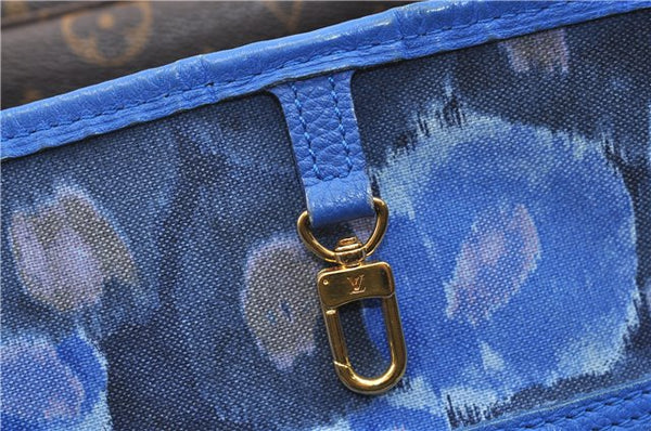 Auth Louis Vuitton Monogram Ikat Flower Neverfull GM Tote Bag M40875 Blue 9283E