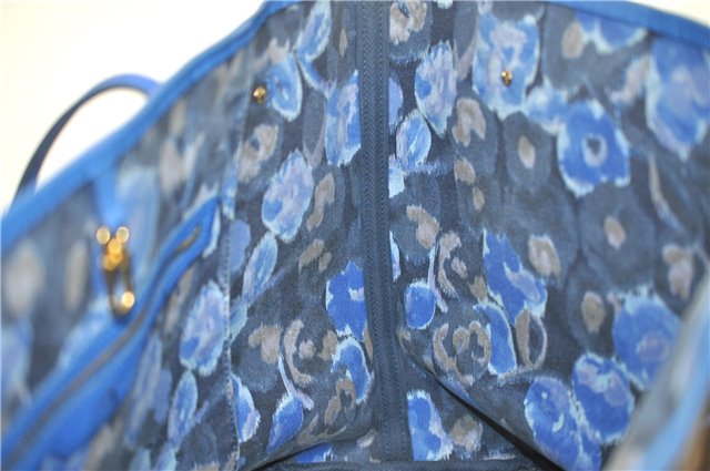 Auth Louis Vuitton Monogram Ikat Flower Neverfull GM Tote Bag M40875 Blue 9283E