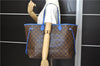 Auth Louis Vuitton Monogram Ikat Flower Neverfull GM Tote Bag M40875 Blue 9283E