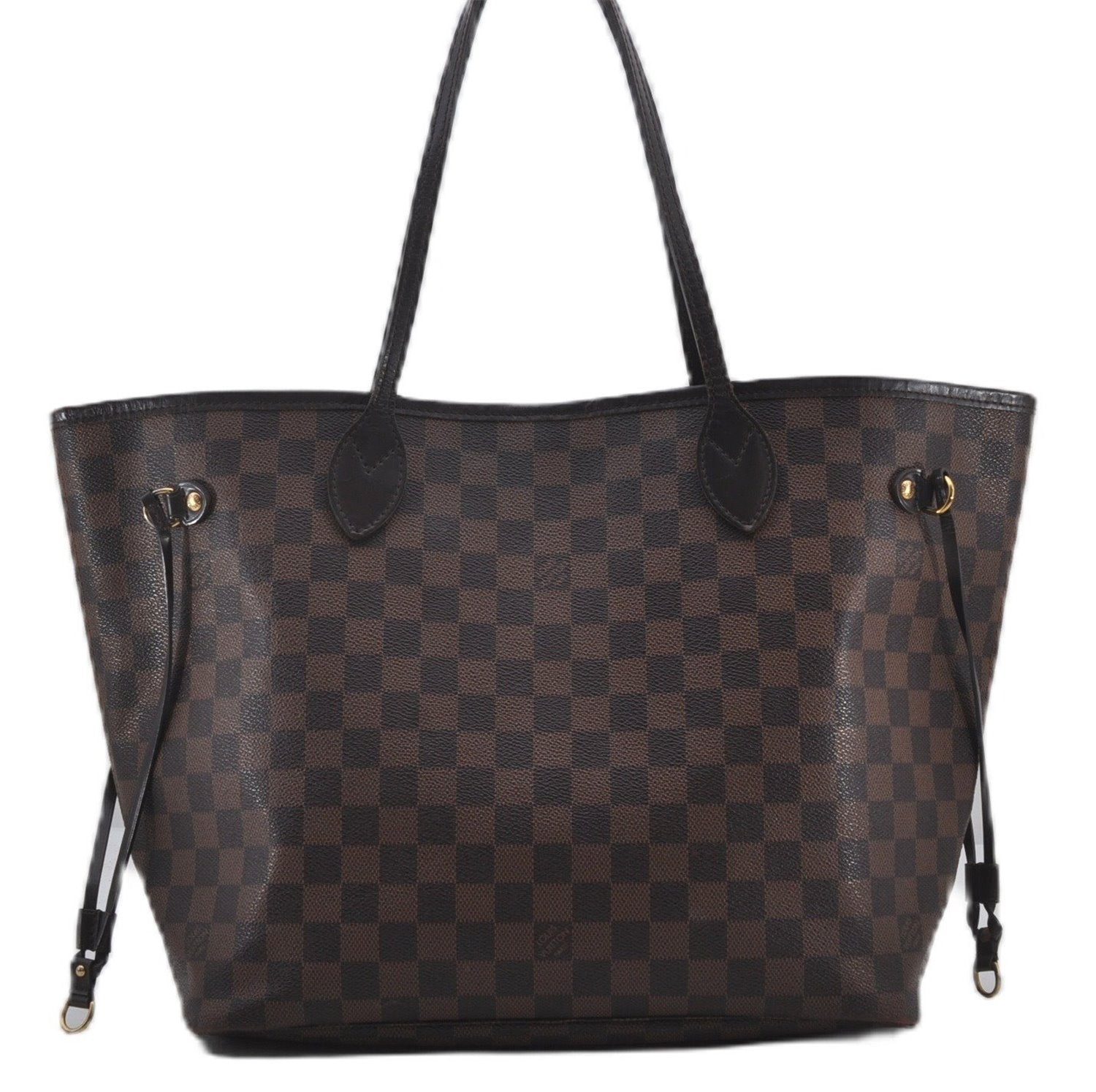 Authentic Louis Vuitton Damier Neverfull MM Shoulder Tote Bag N51105 LV 9338E