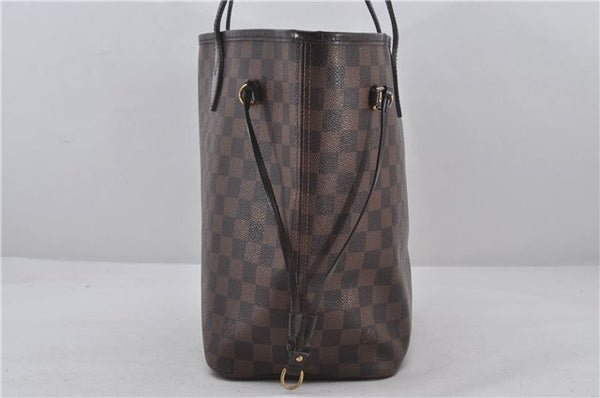 Authentic Louis Vuitton Damier Neverfull MM Shoulder Tote Bag N51105 LV 9338E