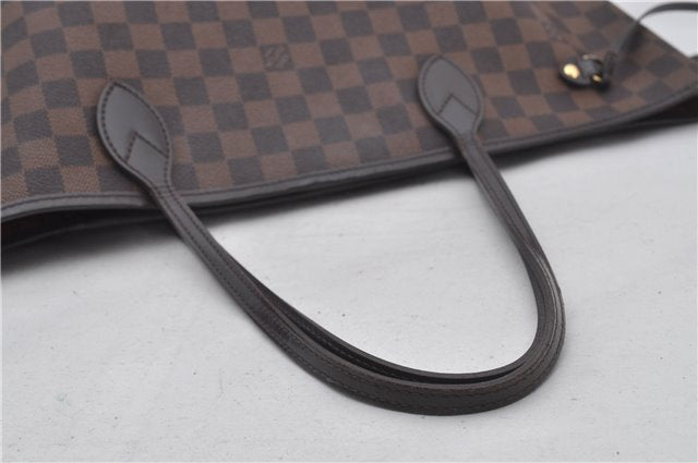 Authentic Louis Vuitton Damier Neverfull MM Shoulder Tote Bag N51105 LV 9338E