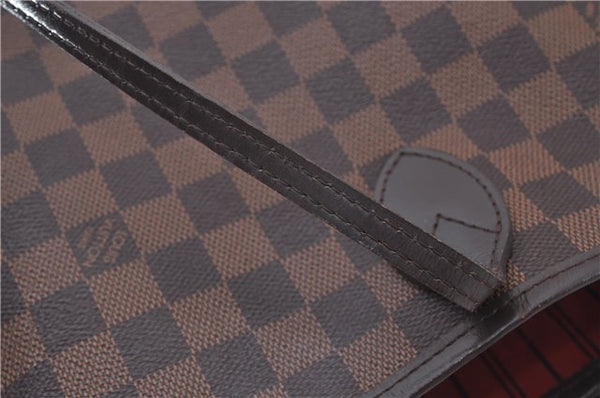 Authentic Louis Vuitton Damier Neverfull MM Shoulder Tote Bag N51105 LV 9338E