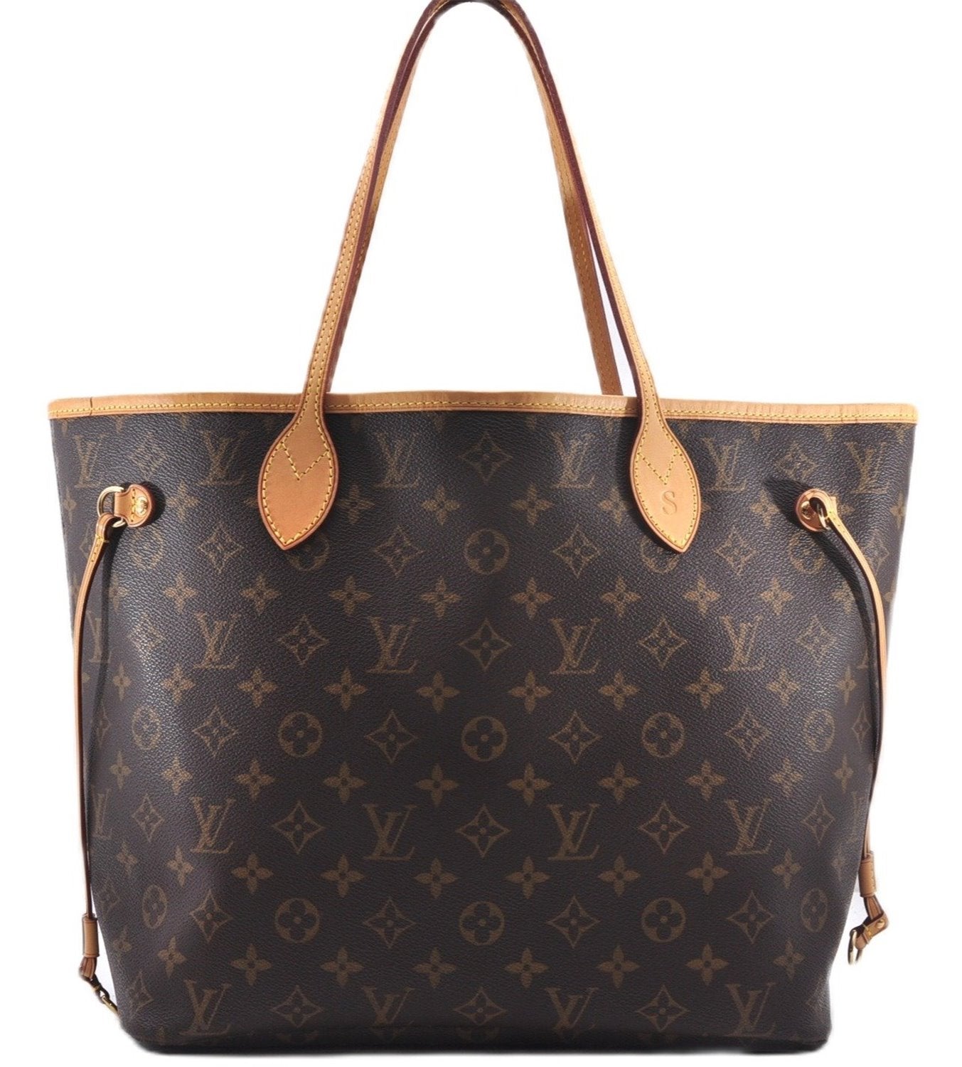 Authentic Louis Vuitton Monogram Neverfull MM Shoulder Tote Bag M40156 LV 9344E