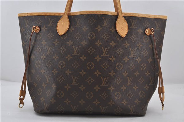 Authentic Louis Vuitton Monogram Neverfull MM Shoulder Tote Bag M40156 LV 9344E