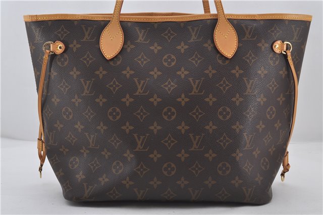 Authentic Louis Vuitton Monogram Neverfull MM Shoulder Tote Bag M40156 LV 9344E