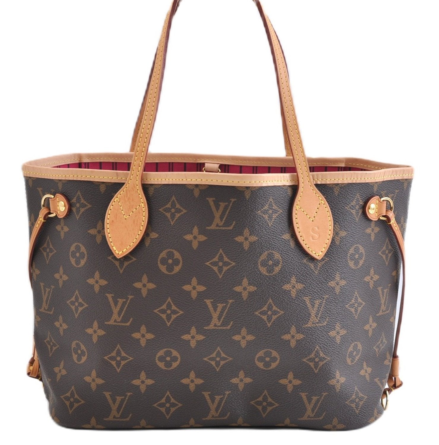 Authentic Louis Vuitton Monogram Neverfull PM Tote Bag Pink M41245 LV 9376E