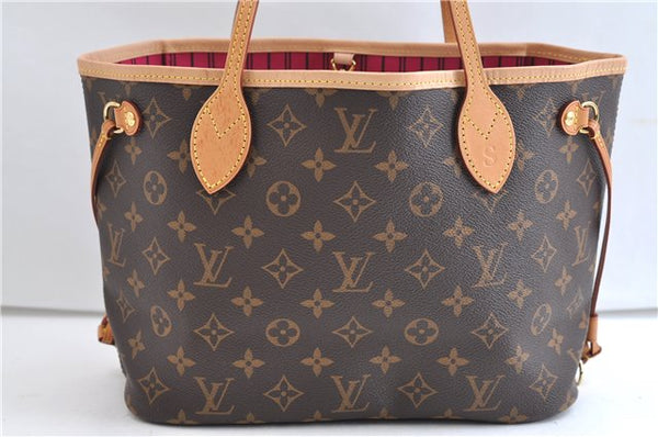 Authentic Louis Vuitton Monogram Neverfull PM Tote Bag Pink M41245 LV 9376E