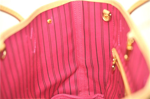 Authentic Louis Vuitton Monogram Neverfull PM Tote Bag Pink M41245 LV 9376E
