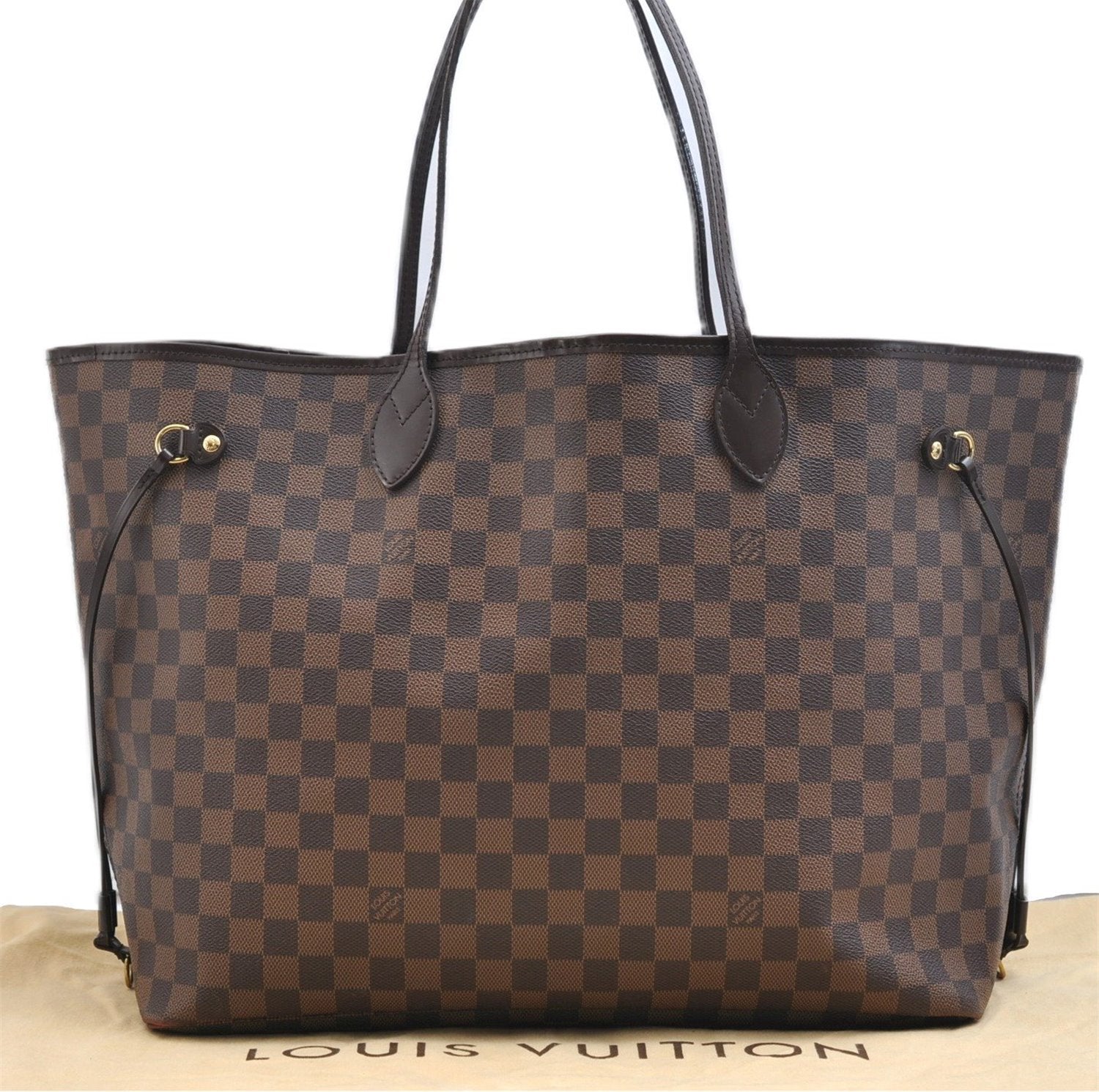 Authentic Louis Vuitton Damier Neverfull GM Shoulder Tote Bag N51106 LV 9387E