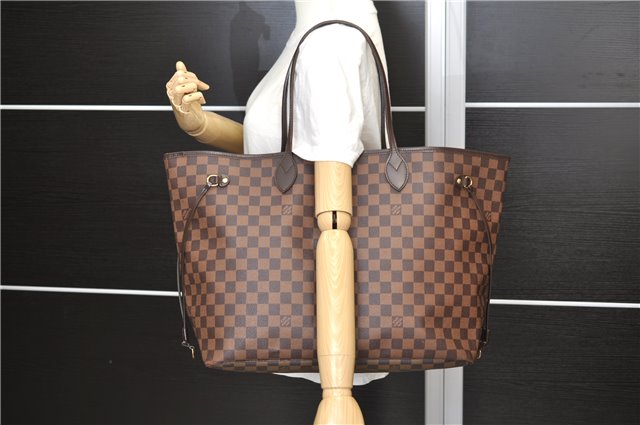 Authentic Louis Vuitton Damier Neverfull GM Shoulder Tote Bag N51106 LV 9387E