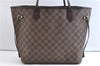 Authentic Louis Vuitton Damier Neverfull MM Shoulder Tote Bag N51105 LV 9390E