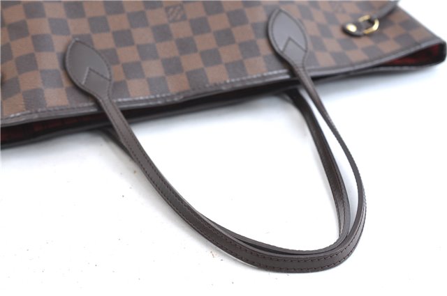 Authentic Louis Vuitton Damier Neverfull MM Shoulder Tote Bag N51105 LV 9390E