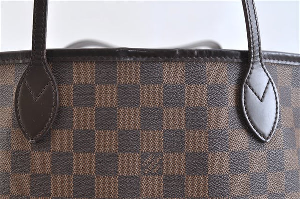 Authentic Louis Vuitton Damier Neverfull MM Shoulder Tote Bag N51105 LV 9390E