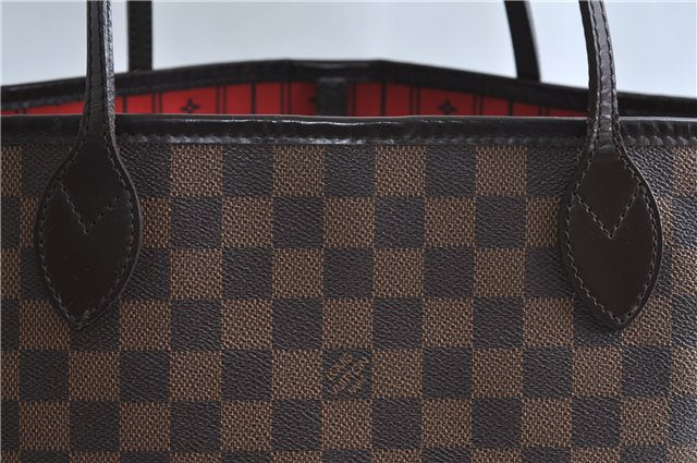 Authentic Louis Vuitton Damier Neverfull MM Shoulder Tote Bag N51105 LV 9390E