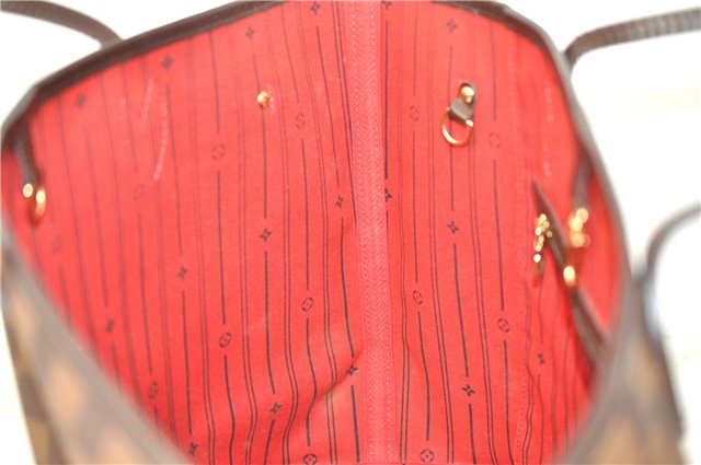 Authentic Louis Vuitton Damier Neverfull MM Shoulder Tote Bag N51105 LV 9390E