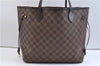 Authentic Louis Vuitton Damier Neverfull MM Shoulder Tote Bag N41358 LV 9392E