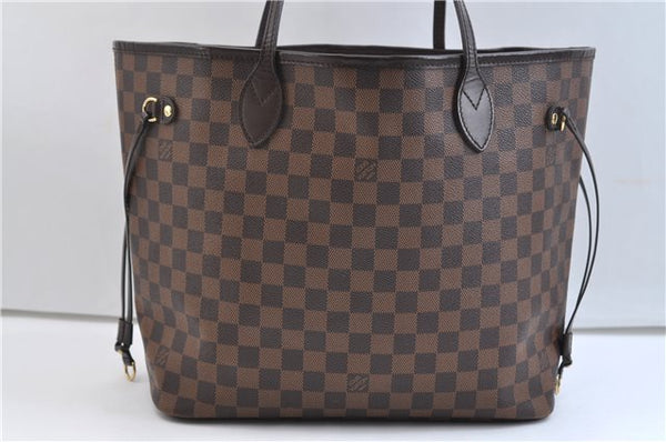 Authentic Louis Vuitton Damier Neverfull MM Shoulder Tote Bag N41358 LV 9392E