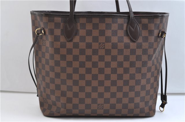Authentic Louis Vuitton Damier Neverfull MM Shoulder Tote Bag N41358 LV 9392E