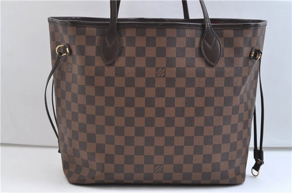 Authentic Louis Vuitton Damier Neverfull MM Shoulder Tote Bag N41358 LV 9392E