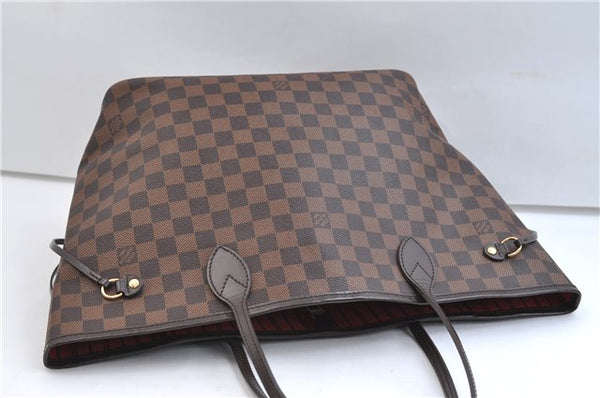 Authentic Louis Vuitton Damier Neverfull MM Shoulder Tote Bag N41358 LV 9392E