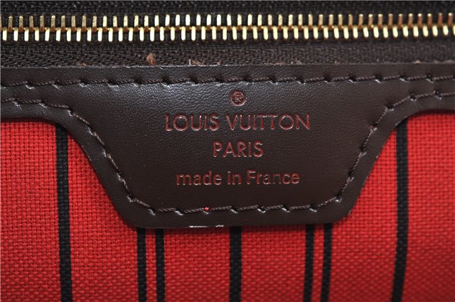 Authentic Louis Vuitton Damier Neverfull MM Shoulder Tote Bag N41358 LV 9392E