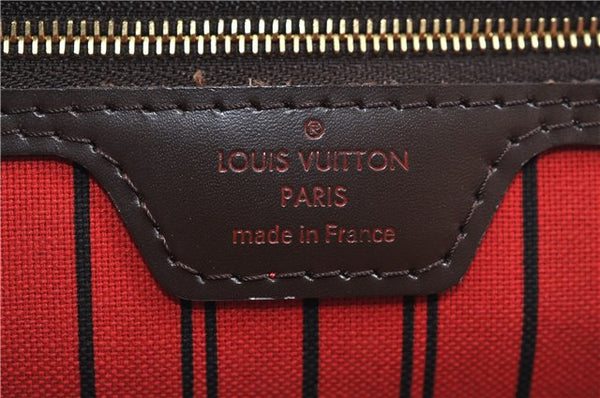 Authentic Louis Vuitton Damier Neverfull MM Shoulder Tote Bag N41358 LV 9392E