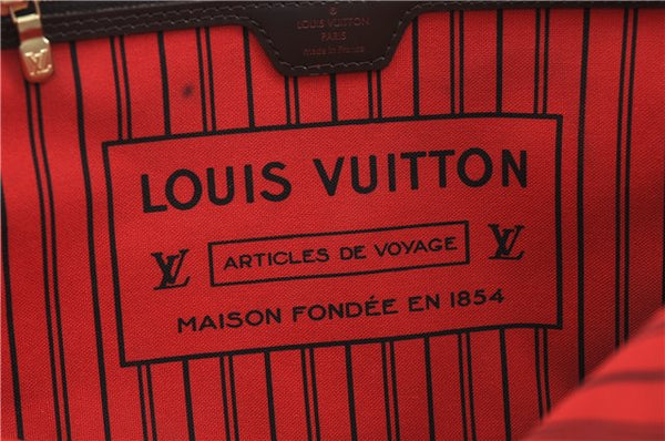 Authentic Louis Vuitton Damier Neverfull MM Shoulder Tote Bag N41358 LV 9392E