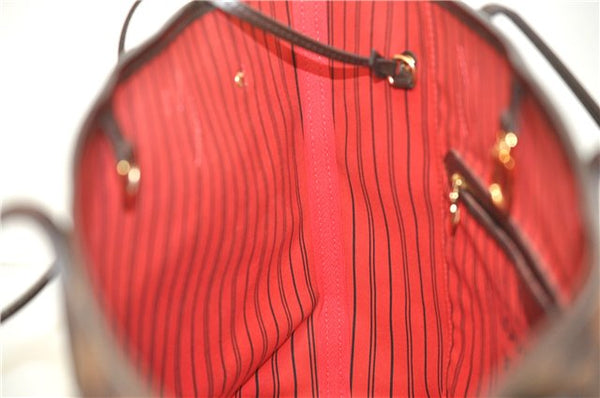 Authentic Louis Vuitton Damier Neverfull MM Shoulder Tote Bag N41358 LV 9392E