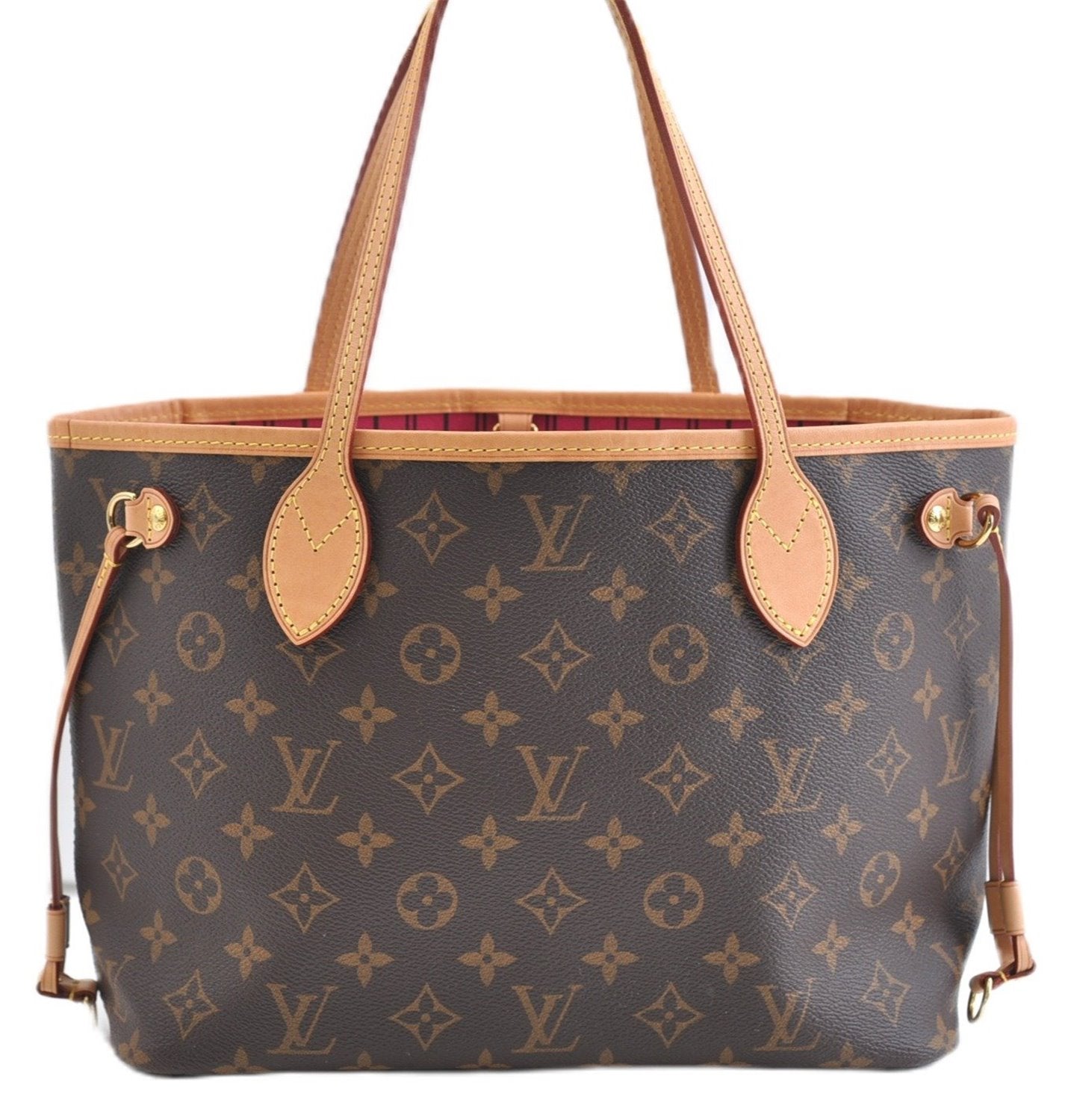 Authentic Louis Vuitton Monogram Neverfull PM Tote Bag Pink M41245 LV 9397E
