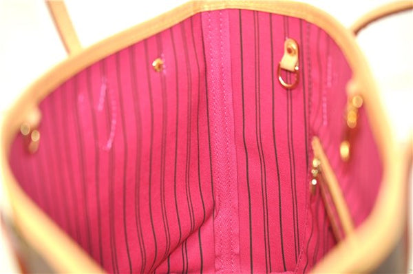 Authentic Louis Vuitton Monogram Neverfull PM Tote Bag Pink M41245 LV 9397E