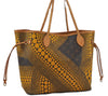 Auth Louis Vuitton Monogram Wave Neverfull MM Tote Bag Yellow M40685 LV 9398E