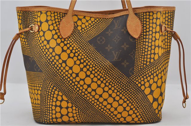 Auth Louis Vuitton Monogram Wave Neverfull MM Tote Bag Yellow M40685 LV 9398E