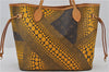 Auth Louis Vuitton Monogram Wave Neverfull MM Tote Bag Yellow M40685 LV 9398E
