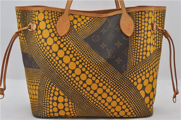 Auth Louis Vuitton Monogram Wave Neverfull MM Tote Bag Yellow M40685 LV 9398E