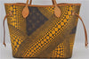 Auth Louis Vuitton Monogram Wave Neverfull MM Tote Bag Yellow M40685 LV 9398E