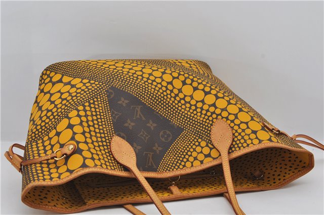 Auth Louis Vuitton Monogram Wave Neverfull MM Tote Bag Yellow M40685 LV 9398E