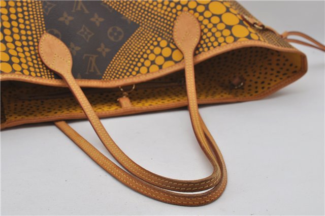 Auth Louis Vuitton Monogram Wave Neverfull MM Tote Bag Yellow M40685 LV 9398E