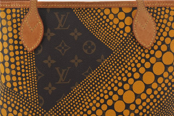 Auth Louis Vuitton Monogram Wave Neverfull MM Tote Bag Yellow M40685 LV 9398E