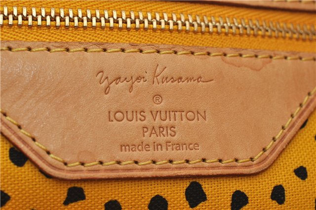 Auth Louis Vuitton Monogram Wave Neverfull MM Tote Bag Yellow M40685 LV 9398E