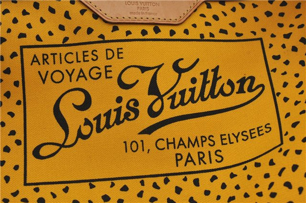 Auth Louis Vuitton Monogram Wave Neverfull MM Tote Bag Yellow M40685 LV 9398E