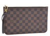 Authentic Louis Vuitton Damier Neverfull Pouch Purse Clutch Bag LV 9404E