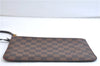 Authentic Louis Vuitton Damier Neverfull Pouch Purse Clutch Bag LV 9404E