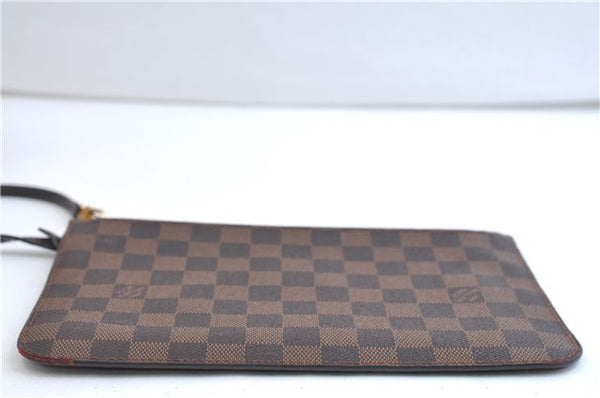 Authentic Louis Vuitton Damier Neverfull Pouch Purse Clutch Bag LV 9404E