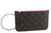Authentic Louis Vuitton Monogram Neverfull Pouch Purse Clutch Bag Pink LV 9405E