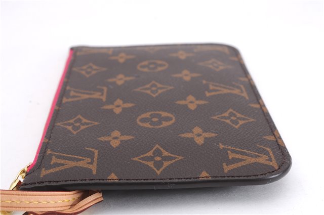 Authentic Louis Vuitton Monogram Neverfull Pouch Purse Clutch Bag Pink LV 9405E