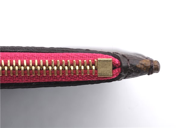 Authentic Louis Vuitton Monogram Neverfull Pouch Purse Clutch Bag Pink LV 9405E