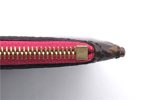 Authentic Louis Vuitton Monogram Neverfull Pouch Purse Clutch Bag Pink LV 9405E